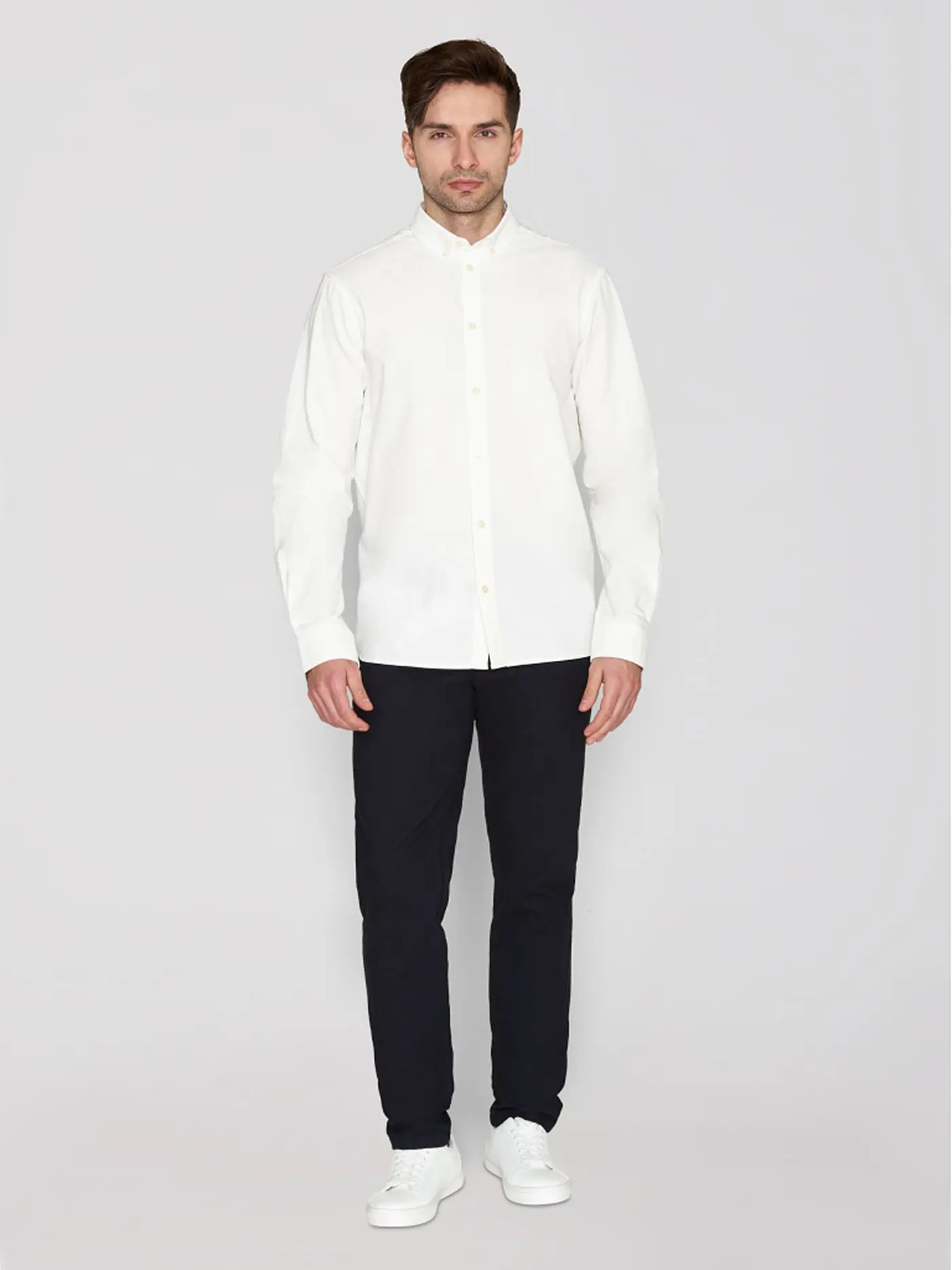KNOWLEDGE COTTON APPAREL | Hemd Regular Fit HARALD | weiss
